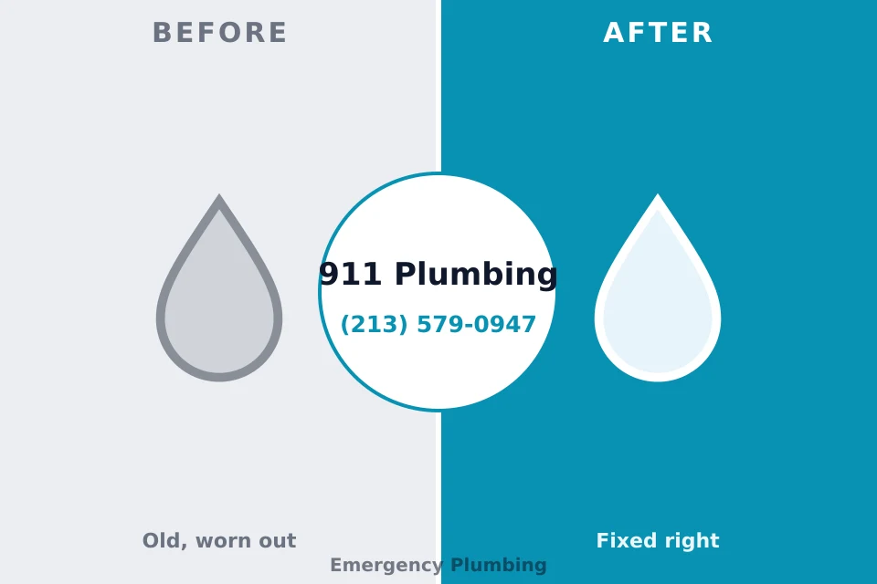 Before and after: plumbing repair Kissimmee, FL